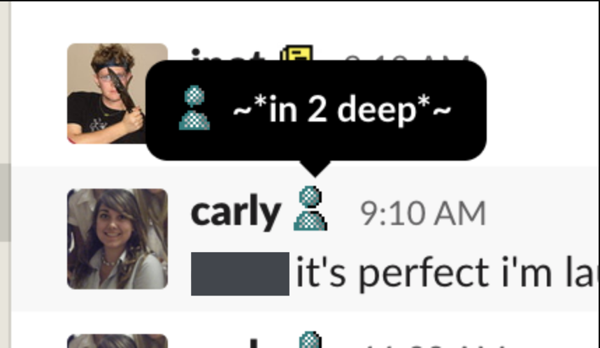 Carly's away message: in 2 deep