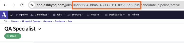 Finding a job ID within a URL when viewing a job. Finding a job ID within a URL when viewing a job.
