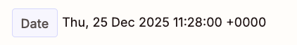 Example Gmail date field showing day and time included in timestamp