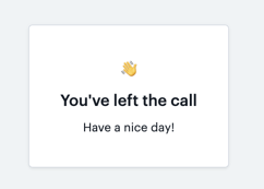 Default goodbye message