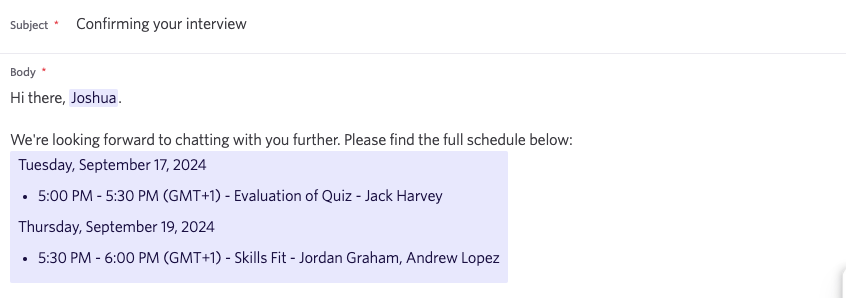 Schedule spanning multiple days Schedule spanning multiple days