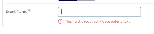 A required project field that has been left blank. A required project field that has been left blank.