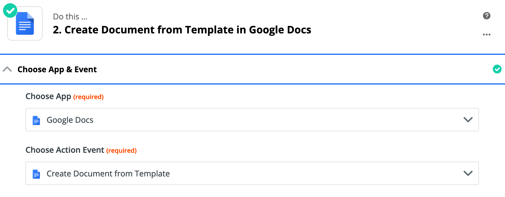 Fillable Google Docs template