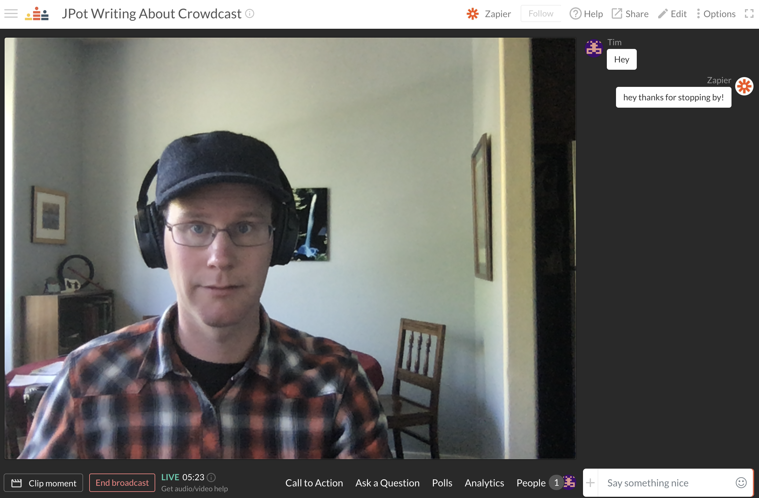 Crowdcast screenshot