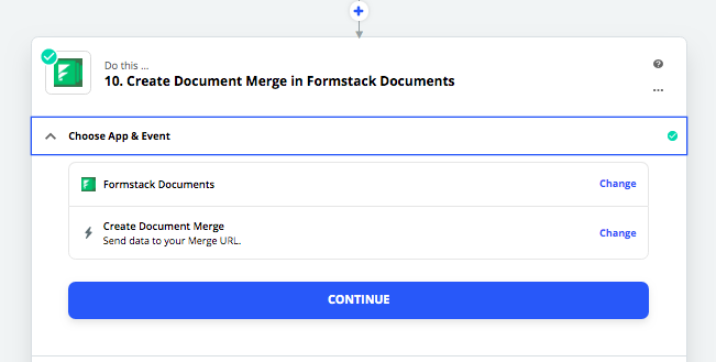 Setting up the Formstack Documents step