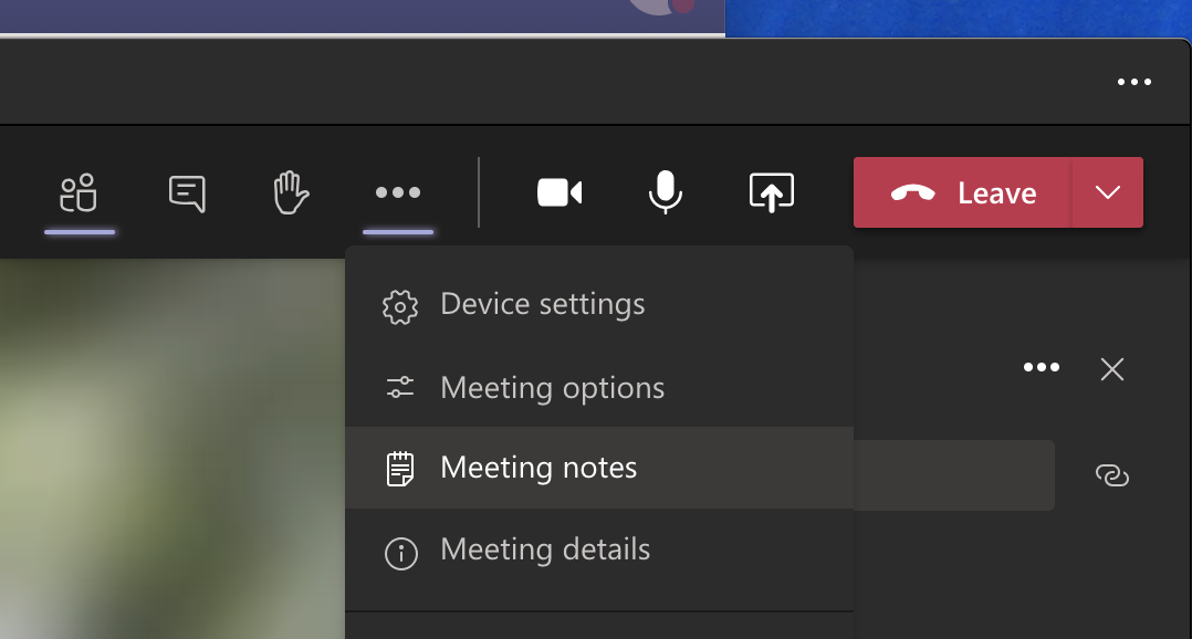 Meeting Notes in Microsoft Teams