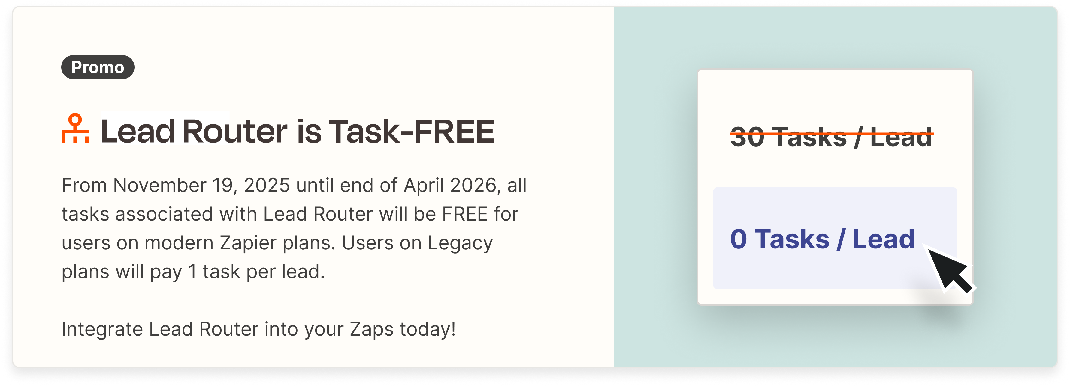 Lead Router Promo - end of April 2026