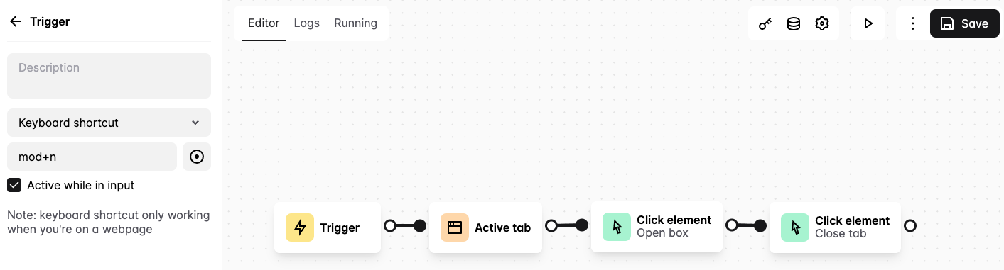 Keyboard shortcut not working? · Issue #204 · AutomaApp/automa · GitHub