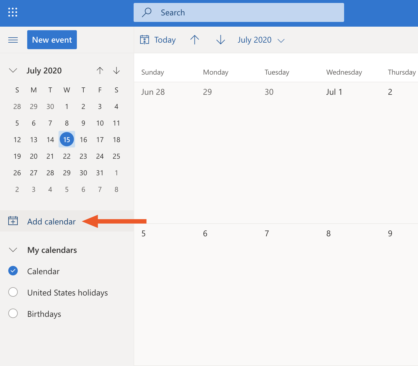 add google calendar as an app windows 10