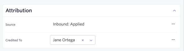 The attribution section of a candidate's profile.