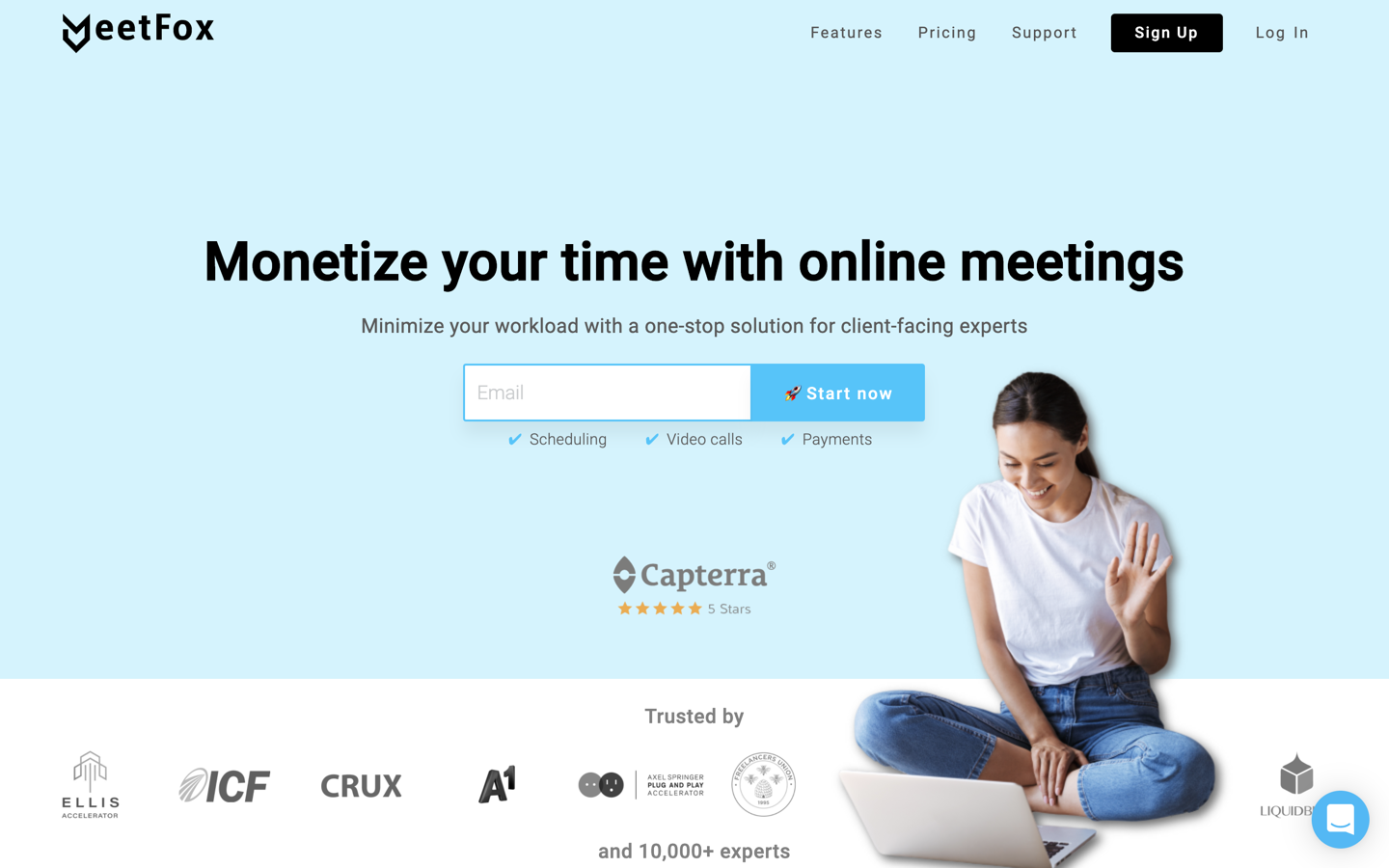 MeetFox home page