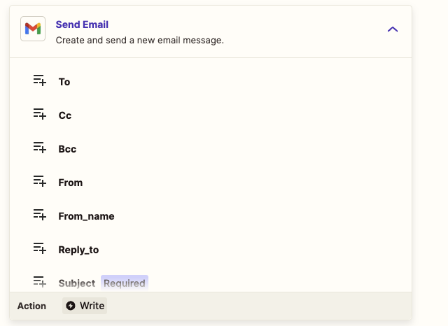 Gmail Action