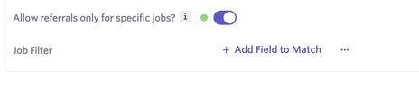 Switching on referrals for specific jobs.
