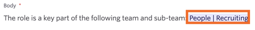 The full team hierarchy as pulled from the job consideration. The full team hierarchy as pulled from the job consideration.