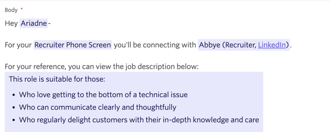 The job posting description as pulled from the job consideration. The job posting description as pulled from the job consideration.