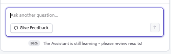 Use the Give Feedback button to provide feedback on AI candidate assistant responses. Use the Give Feedback button to provide feedback on AI candidate assistant responses.