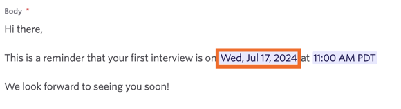 The start date of the interview pulled from the interview details The start date of the interview pulled from the interview details